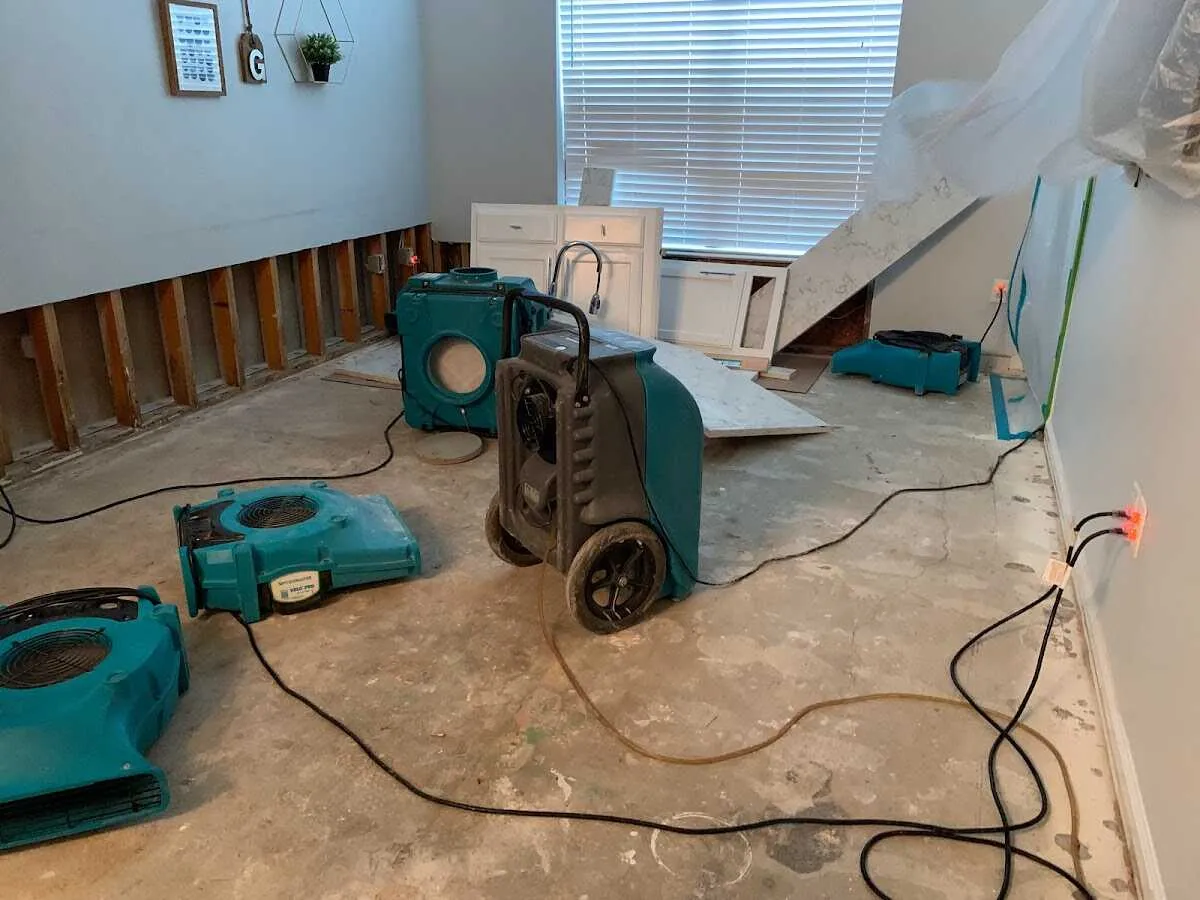 Dehumidifier in flood-cut room for Water Extraction & Removal in St. Johns